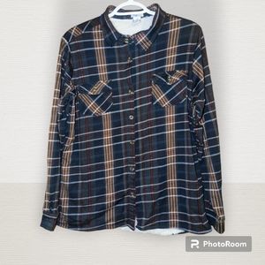 Rue21 Fleece Lined Flannel Button down, Size Medium